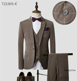 タキシード 紳士服 メンズスーツ スリーピース 大人 おしゃれスーツ 一つボタン パンツスーツ 結婚式 礼服 冠婚葬祭 通勤就活面接 フォーマル ビジネス オフィス スリムスーツ 春夏秋冬 演奏会 発表会 入学式 結婚式 二次会 大きいサイズ 前撮り ブラック 黒 グレー キャメル