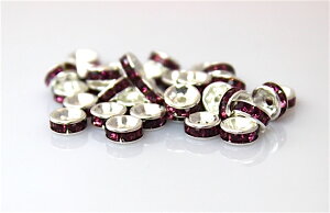 100個 平型 ロンデル 4mm 5mm 6mm 7mm 8mm 10mm ライトアメジスト/紫系 選べる6サイズ 全サイズ同一価格!! スペーサー ハッピークラフト/HAPPYCRAFT