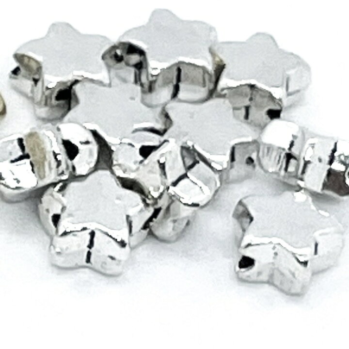 楽天市場】星型 メタルビーズ 10個 スター 縦穴貫通 ゴールド 金色  