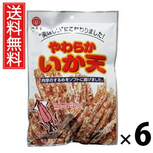 やわらかいか天 52g × 6袋 江戸屋 送料無料 / いか天 北海道産 サクサク食感 おつまみ 珍味 スナック 常温保存 低カロリー 高たんぱく ストック用おやつ ビールのおつまみ 日本酒の肴 北海道