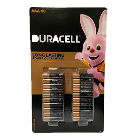 デュラセル 単4 アルカリ乾電池 40本パック DURACELL AAA Alkaline 40P 電池 大容量 業務用 ラジコン リモコン おもちゃ エアコン セット ストック まとめ買い 買い置き お得 常備 備蓄 マウス 保存 サイズ タイプ アルカリ 乾電池 便利 手軽 消費【Costco コストコ】