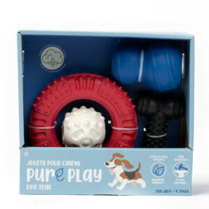 sA v[ pŜ 4_ZbgVRS ϋv p ߋ tbV XgX Jt hbO  fBXyT[ Pure Play Rubber Toys for Dogs 4 Piece Set lC A
