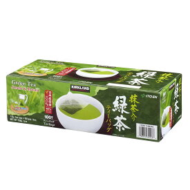 カークランドシグネチャー 緑茶ティーバッグ 100袋 使い切り 使い捨て 飲みきり 個包装 小分け 手軽 便利 緑茶 グリーンティー 食事 ボトル 携帯ボトル 水筒 大袋 大容量 業務用 お得 賞味期限 カフェイン 緑 箱 ボックス 保存 常温 ストック 買い置き【Costco コストコ】