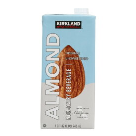 KIRKLAND(カークランド) アーモンド飲料 無糖 946ml x 12本 アメリカ産 植物性ミルク カルシウム ビタミンD ビタミンE まとめ買い ストック カークランドシグネチャー 【Costco コストコ】