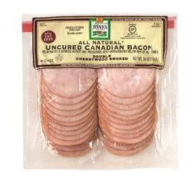 Jones Uncured Canadian Bacon ジョーンズ スモークロインハムスライス 680g (40枚) アメリカンポーク使用 食品　冷蔵便　【Costco コストコ】