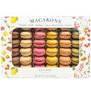 LE CHIC マカロン 6種類×各6個入 チョコレート バニラ ラズベリー レモン 塩キャラメル ピスタチオ ひとくちサイズ …