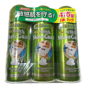 Schick(VbN) p VF[uK[h 415g x 3{ pbN q qQ p tbV C  VF[rO tH[ e  ig J~\ Schick Shave Guard 415g x 3PK ܂
