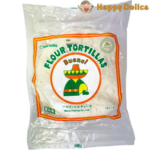 World Trading ワールドトレーディング フラワートルティーヤ 10枚×4袋 ブリトーサイズ 大容量 薄焼きパン フラワートルティア トルティーア 10インチ クール冷凍 小麦粉 食材 フラワー 食塩 野