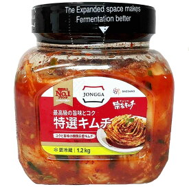 宗家キムチ 1.2kg 韓国伝統キムチ JONGGA チョンカ 白菜 おつまみ 大容量 ボトル おかず 発酵 食品 冷蔵【Costco コストコ】