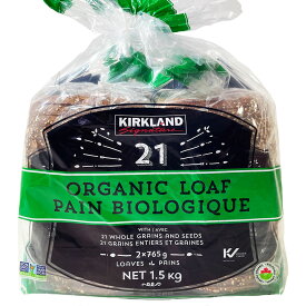 カークランド 有機食パン 21穀 オーガニック パン 765g×2 ORGANIC LOAF PAIN BIOLOGIQUE KIRKLAND Signature ORGANIC LOAF PAIN BIOLOGIQUE 21 GRAINS AND SEEDS ORGANIC LOAF 大容量 健康 ヘルシー 朝食 ダイエット ピクニック おやつ 食品【Costco コストコ】