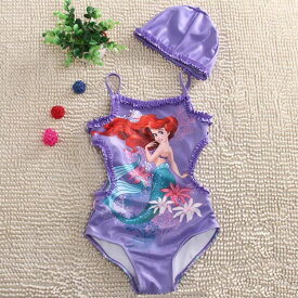 【アウトレット/新品/数量限定】子供 水着 女の子 ワンピース型水着 キッズ 水着 子供水着 子供用 水着 キッズ用 キャラクター水着 キッズ水着 こども水着女の子 子ども水着 プール 水着 海 帽子付き 子供水着 送料無料 UPF50+【タグが切れています】