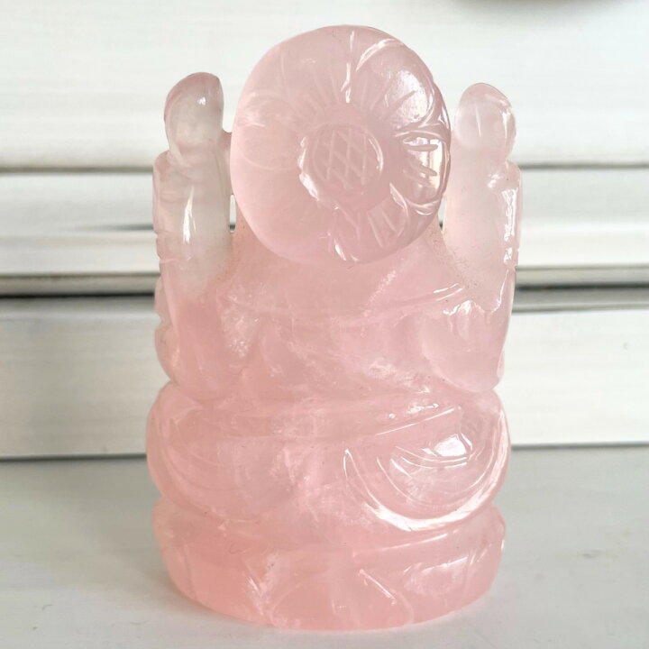楽天市場】【一点物】ローズクォーツガネーシャ ガネーシャ彫り物  