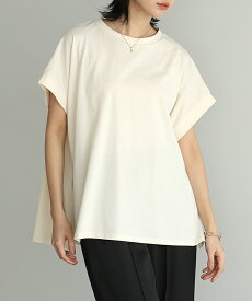 BARGAIN★[接触冷感コットン]暑い日もひんやり快適。綿100％ワイドカットソー/tシャツ カットソー 綿100％ 接触冷感 レディース[メール便可(1点まで)][M便 1/1][返品交換不可]