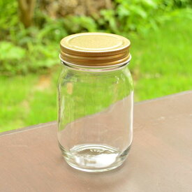 【M450】国産ジャム瓶 ゴールド スクリューキャップ【国産 日本製】ジャム瓶 ガラス瓶 ハチミツ瓶 食品ビン キャップ付き