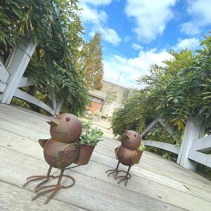 【植木鉢】メタルバードリュック ブリキ【ポット/鉢/寄せ植え/プランター】