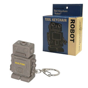 DULTON (�_���g��) �c�[�� �L�[ �`�F�[�� ���{�b�g TOOL KEY CHAIN ''ROBOT'' �yGRAY�z�H�� �g�� �h���C�o�[�Z�b�g (M38)