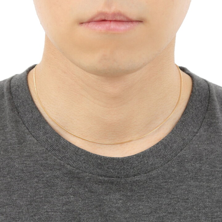 楽天市場】18金 喜平ネックレス チェーン 40cm 2面 細い 幅1.2mm 