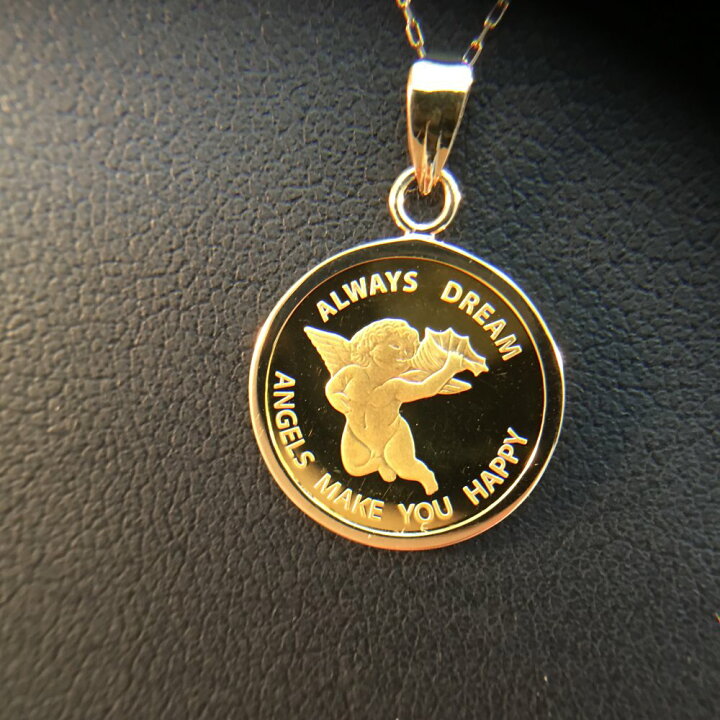 楽天市場】【在庫限り】 純金 エンジェル コイン 1/25oz 金貨 ペンダン 