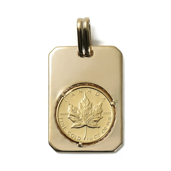 楽天市場】純金 カナダ メイプルリーフ 金貨 1/10oz コイン ペンダント  