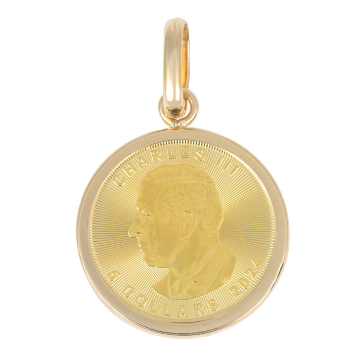 楽天市場】純金 カナダ メイプルリーフ 金貨 1/10oz コイン ペンダント 