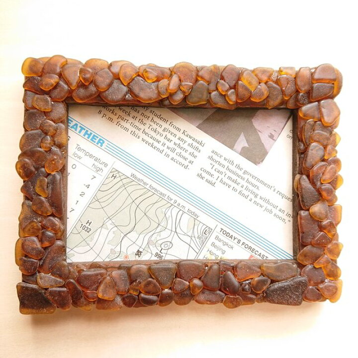 楽天市場 フォトフレーム シーグラス の フォトスタンド 16 Ps Sg ハッピーグッツショップ