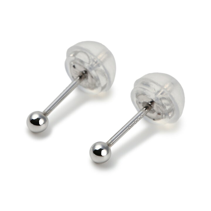 楽天市場】プラチナ ピアス 丸玉 2mm 両耳 Pt900 シンプル メンズ 