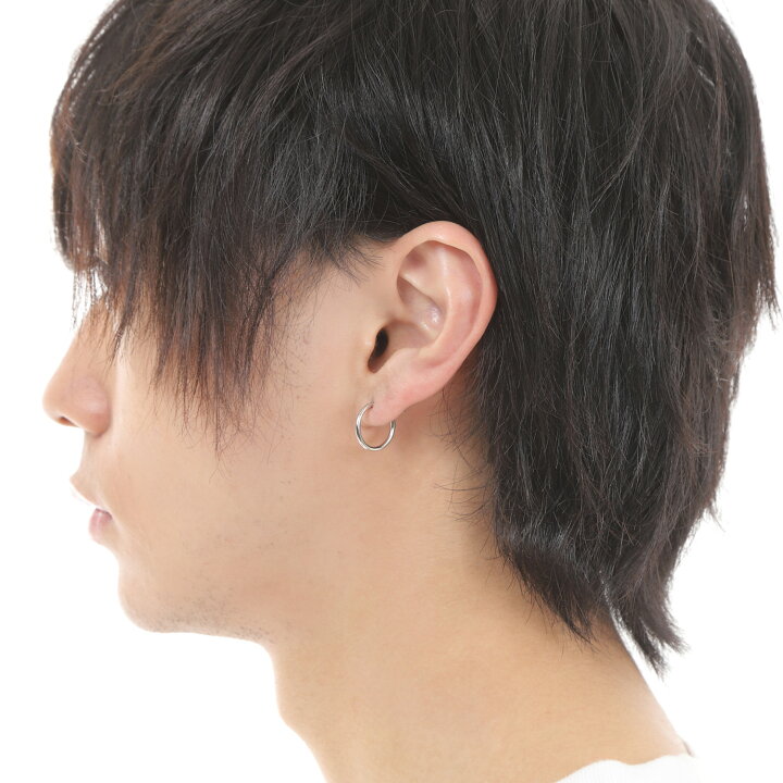 楽天市場】プラチナ フープ ピアス 1.5×15mm 片耳 Pt900 シンプル 定番 