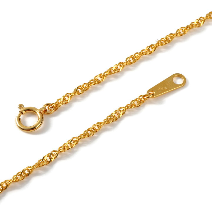 楽天市場】純金 ネックレス スクリュー チェーン 42.5cm 幅1.8mm 