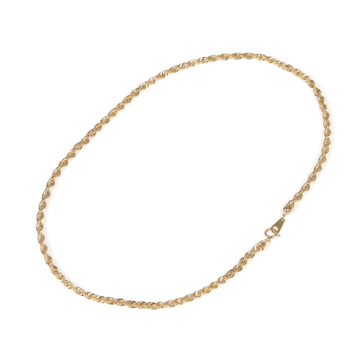 楽天市場】18金 パイプロープ ネックレス 50cm 幅4mm ゴールド ロープ 