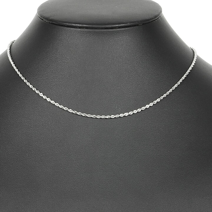 楽天市場】プラチナ ネックレス パイプロープ チェーン 40cm 幅1.9mm 