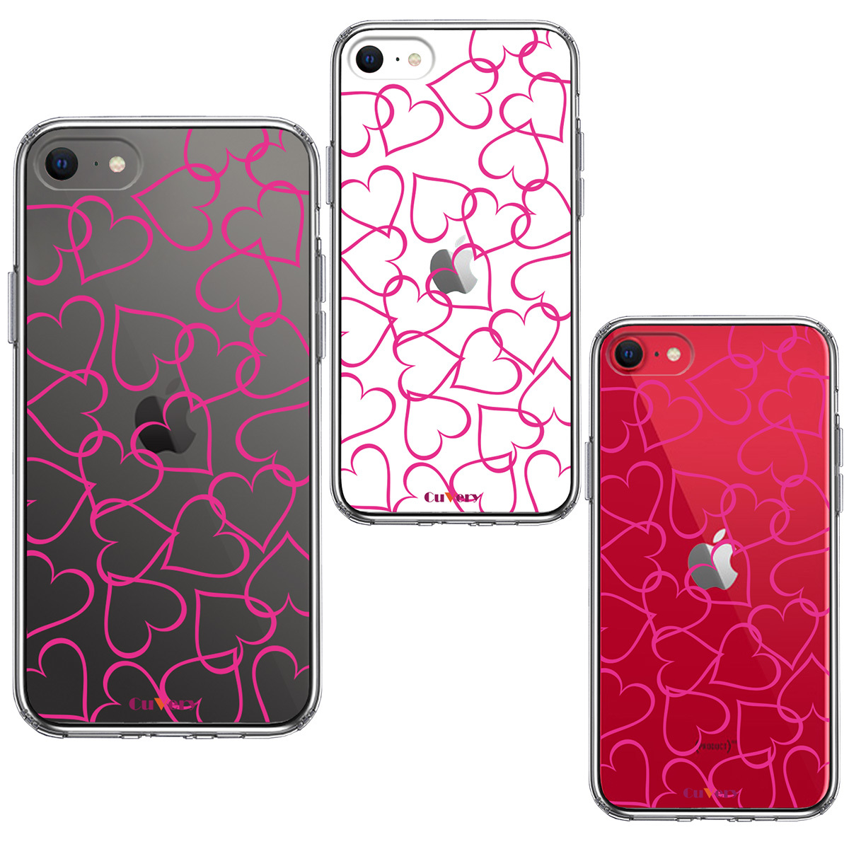 iPhoneSE 第2世代 可愛い おしゃれ 96％以上節約 クリア ケース CuVery ハート ピンク iPhoneケース クリアケース 人気 販売期間 限定のお得なタイムセール お洒落 送料無料 女子 女性向け かわいい