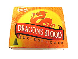 お香 ドラゴンズブラッド香 コーンタイプ /HEM DRAGONS BLOOD CORN/インセンス/インド香/アジアン雑貨（ポスト投函配送選択可能です/6箱毎に送料1通分が掛かります）