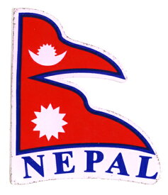 ネパールの国旗ステッカー右向き！ /エスニック/アジアン雑貨（ポスト投函配送選択可能です）