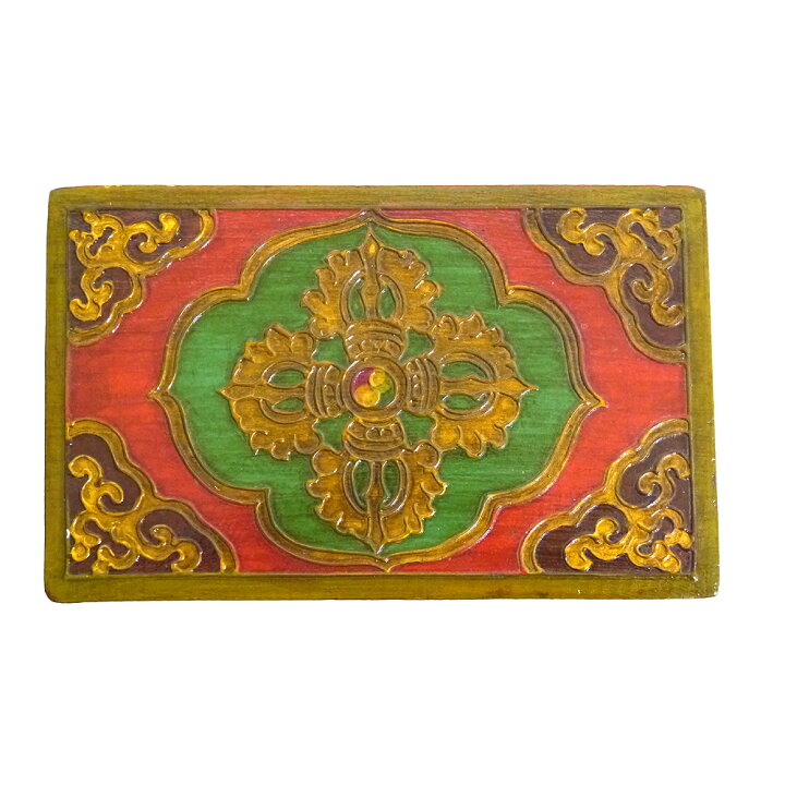 楽天市場】チベット仏教系の伝統的な図柄をハンドペイントした チベット アンティーク風 木箱 チベットセッケイとダブルドルジェ 1点物です。/  アジアン雑貨 : 香りの専門店 HAPPY HOUR