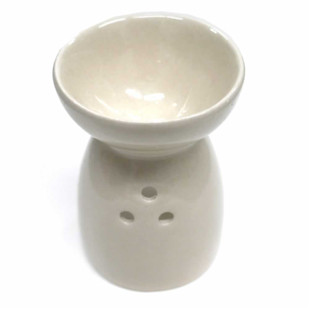 シンプルさが魅力 一番の贈り物 陶器製アロマポット ベージュタイプ 当店アロマオイルにどうぞ 商い ポスト投函配送不可