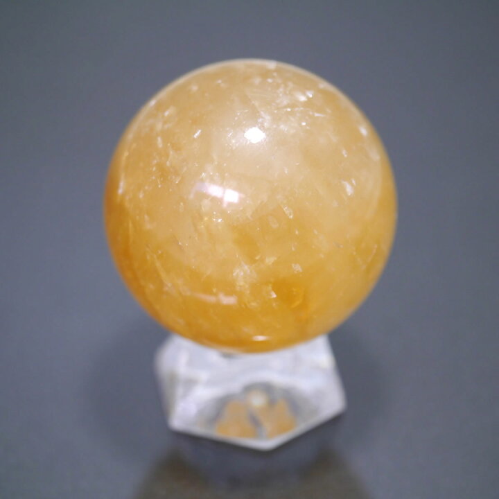 楽天市場】大玉 ゴールデンカルサイト丸玉 48.5mm 161.3g 天然石・置物 