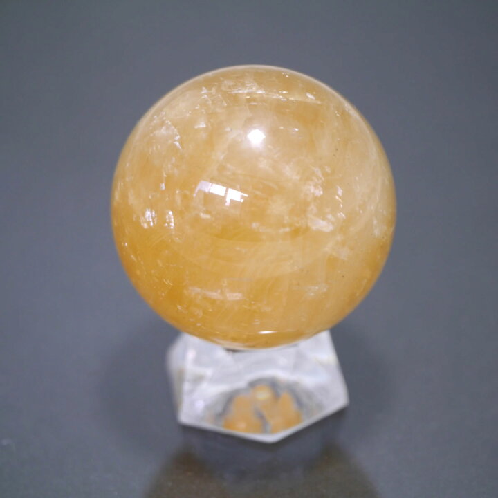 楽天市場】大玉 ゴールデンカルサイト丸玉 48.5mm 161.3g 天然石・置物 