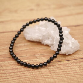 ブラックトルマリンAAA 4mm ブレスレット 天然石 ポスト投函配送選択可能です