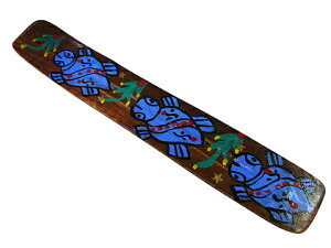 ネパールのミティラアート 3、かめ3匹 1個1個すべて手書きペイントのインセンスホルダー インド香やネパール香などに お香立て お香たて ポスト投函配送選択可能です