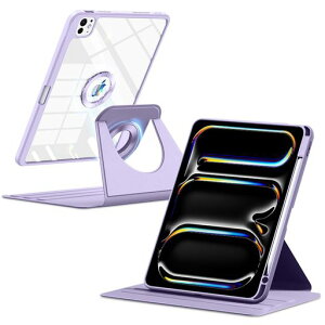 ShinKin�ی�P�[�XiPadPro11�C���`(M5)2025/iPadPro11�C���`(M4)2024�Ή�360�x��]�����^���O���\�ȃ}�O�l�b�g�J�o�[TPU�f��+PC�����P�[�X���΋z���y�����[