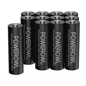 POWEROWL単3形充電式ニッケル水素電池12個パック PSE安全認証 自然放電抑制 環境保護(2800MAH、約1200回循環使用可能