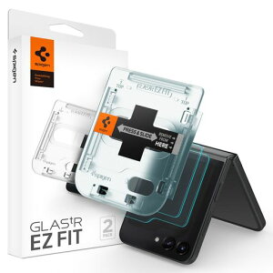 SpigenEZFit�K���X�t�B����GalaxyZFlip5�p�\��t���L�b�g�t���M�����N�V�[ZFlip5�S�ʉt���p�̃t���J�o�[�K���X�t�B����2��