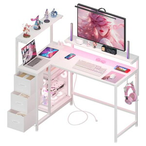 LunarLightPC�p�\�R���f�X�N��108���s��80����71.8cm�e�����[�NL�^�f�X�N�E���E�g�݊������R3�i���߃��j�^�[��(10~33.5cm�Ή�)�����o���ƃR���Z���g�t�����[�����Ղ�Q�[�~���O�f�X�N�I�t�B�X�f�c