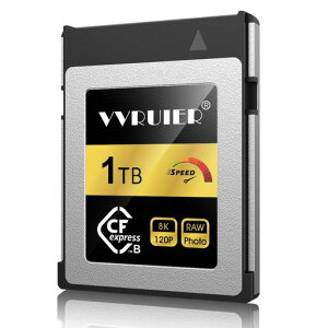 VVRUIER CFexpress Type B �������[�J�[�h 1TB �^�t�d�l �A���B�e 8K�r�f�I�T�|�[�g Z6/Z7/EOSR5/R6�ȂǑ��@��Ή� �R���p�N�g�t���b�V�� (1TB)
