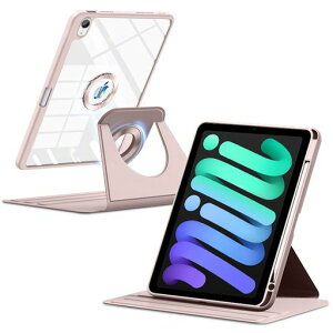 ShinKiniPad8.3�C���`�ی�P�[�XiPadmini(A17Pro)��7����2024/iPadmini��6����2021�Ή�360�x��]�����^���O���\�ȃ}�O�l�b�g�J�o�[�ی�P�[�XTPU�f��+PC����