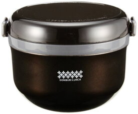 パール金属 保温 弁当箱 540ML 茶碗 約 2.7 杯分 特盛 どんぶり ランチ ブラック ほかどん HB-264