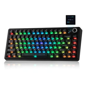 EPOMAKER X Aula F75 MAX ���C�����X���J�j�J���L�[�{�[�hTFT�X�N���[���ƃm�u�t�� 75% US�z��̃K�X�P�b�g�L�[�{�[�h