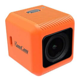 RUNCAM 5 小型FPVカメラ 録画カメラ 56G超軽量 アクションカメラ 4K 手ブレ補正 耐衝撃 145度広角視野 QRコードで簡単設定可能 レーシング RCドローンカメラ 長時間録画 オレンジ
