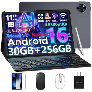 �yAndroid16�Z�b�g�ŏ��o��zDOOGEEU11PRO11�C���`�A���h���C�h16�^�u���b�g�A30GB+256GB+2TBTF�g���A8�R�ACPUT7200�AGeminiAI+Netflix+Widevine