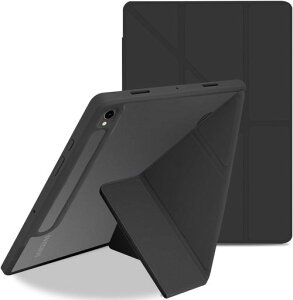 GalaxyTabS9/TabS9FE2023�p11�C���`�P�[�XTPU+PU���U�[�w�ʃJ�o�[5WAY�X�^���h���u&�c�u�}�O�l�b�g�z�����O�܂�X�^���h�I�[�g�X���[�v/�E�F�C�N���X�����y�ʏՌ��ی�܂肽����